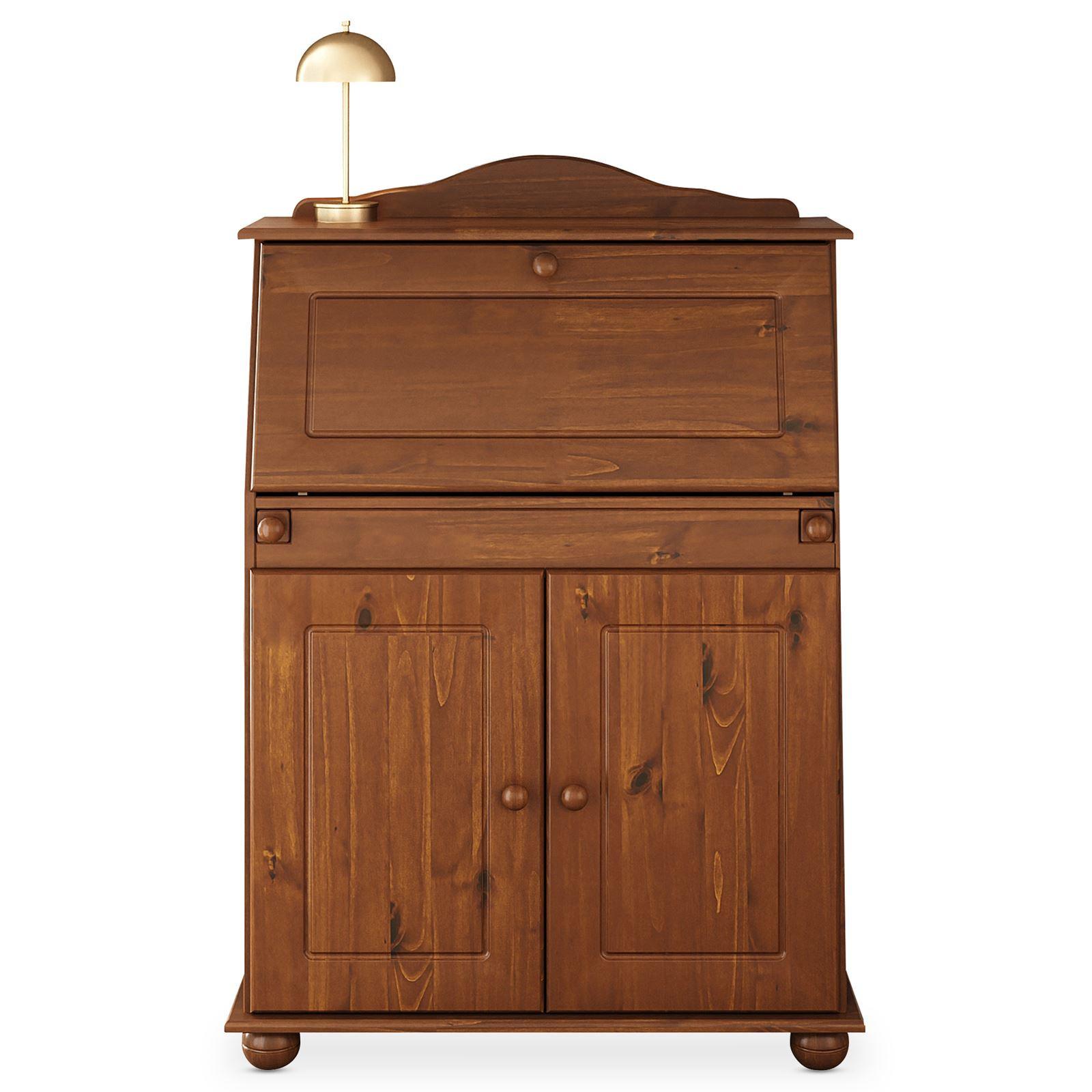 SEKRETÄR DAVID Kastanie - Kastanienfarben, Holz (38/82/117cm) - IDIMEX