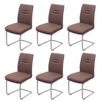 ESSZIMMERSTUHL Braun 6er-Set - Braun, Textil (47/92/57cm) - MCW