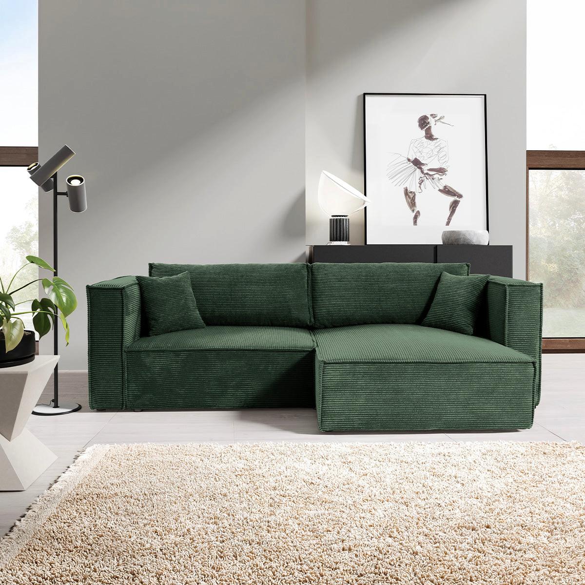 SOFA Jimmy 3 Sitzplätze Tannengrün - Grün, Holz (245/77/148cm) - Petits-meubles