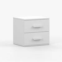 NACHTTISCH JONAS I 22, 55/51/44, 2 Schubladen, weiß - Weiß, Holzwerkstoff (55/44/51cm) - imoebel24