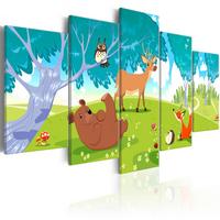 KUNSTDRUCK Bunt 100/50 cm - Multicolor, Textil (100/50cm) - KUNSTLOFT