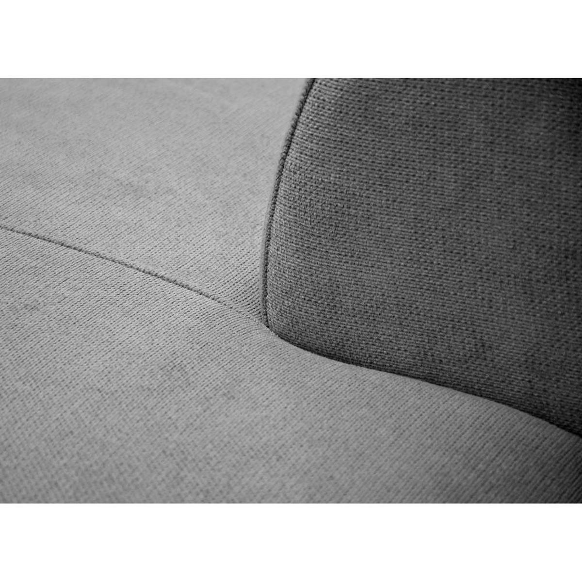 ECKSCHLAFSOFA Roma hellgrau links - Hellgrau/Schwarz, Textil (250/205cm) - Beautysofa