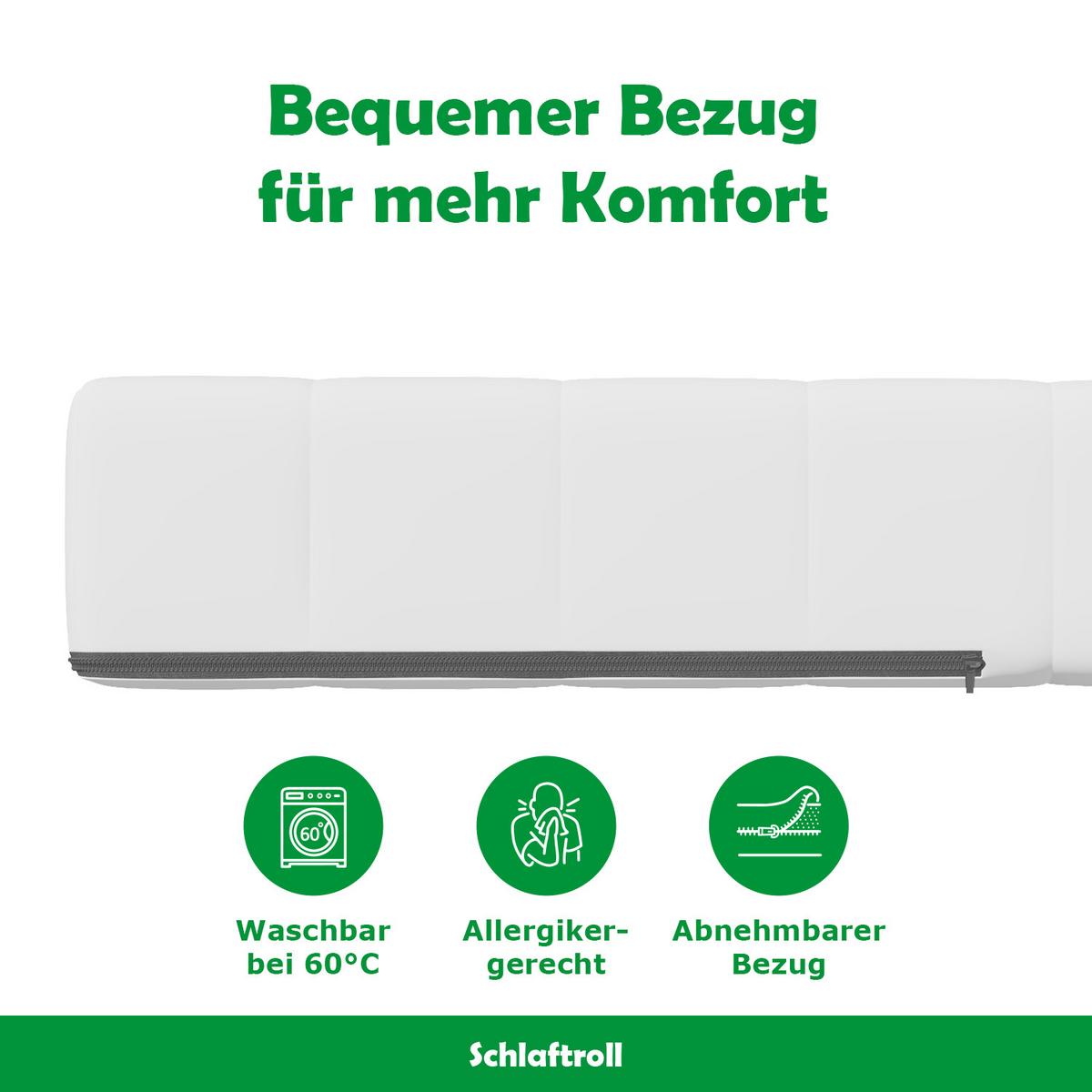 KALTSCHAUMMATRATZE H3 100x200 - Weiß, Textil (100/200cm) - Schlaftroll
