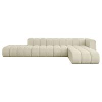 ECKSOFA modulares Sofa Zuvon-L2 - 387x177x70 cm Beige - Beige, Holzwerkstoff/Textil (387/177cm) - ALTDECOR
