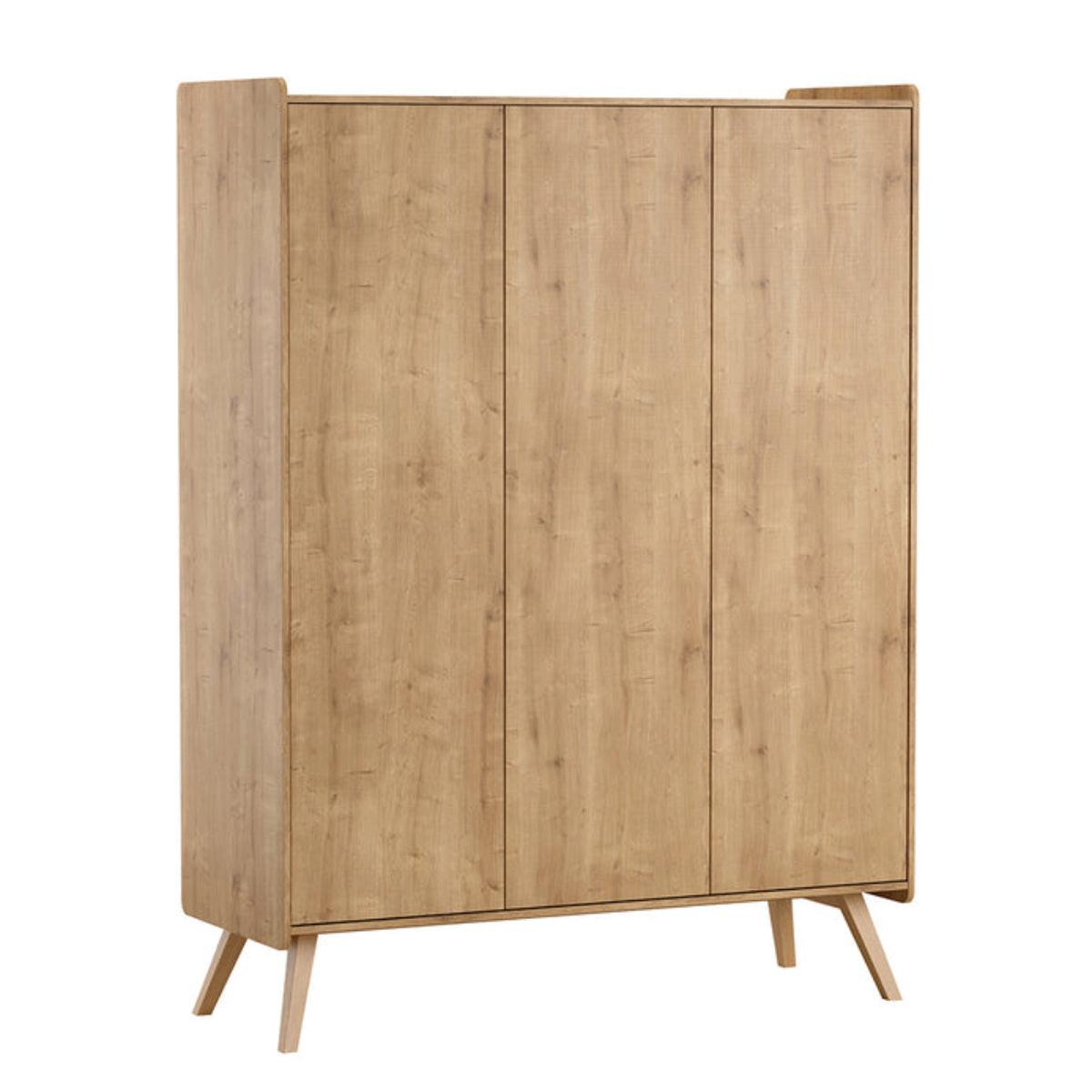 SCHRANK 3 Türen Vintage Holz - Braun, Holzwerkstoff (148.9/200/5cm) - Petits-meubles