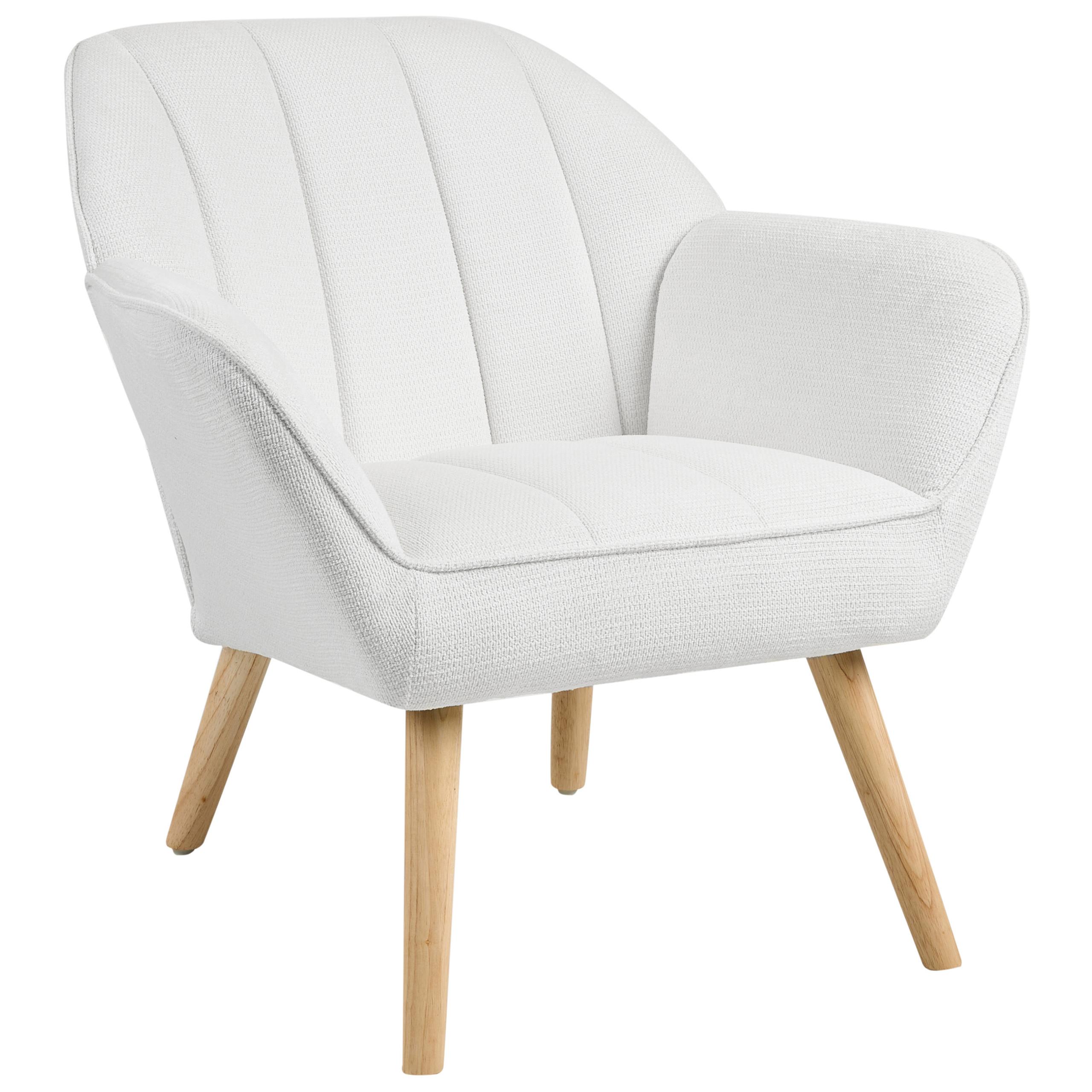 SESSEL Stoff Weiß Torud - Weiß, Textil (79/76/72cm) - Beliani