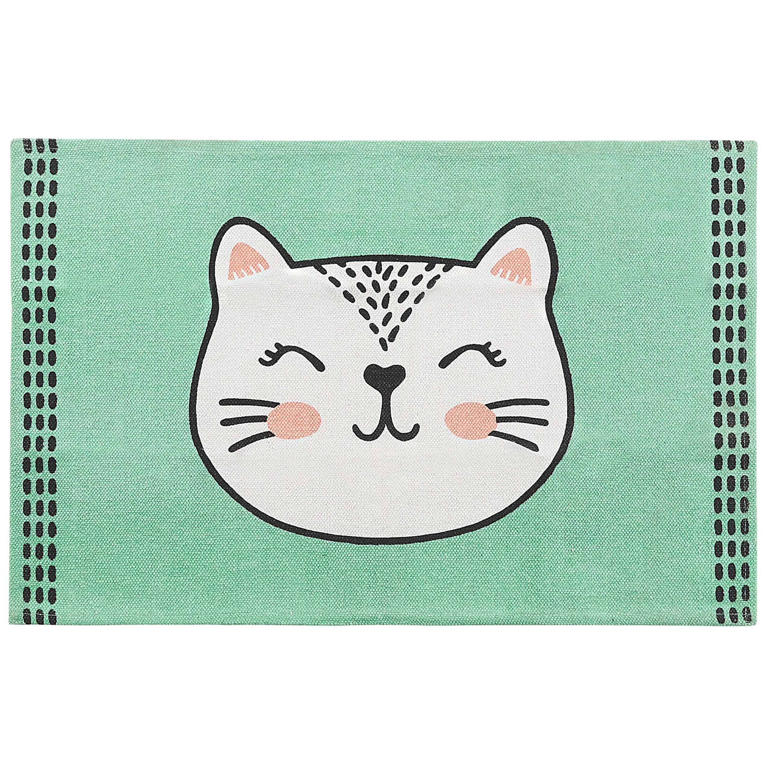 KINDERTEPPICH Howrah 90/60 cm - Grün, Textil (60/90cm) - Beliani