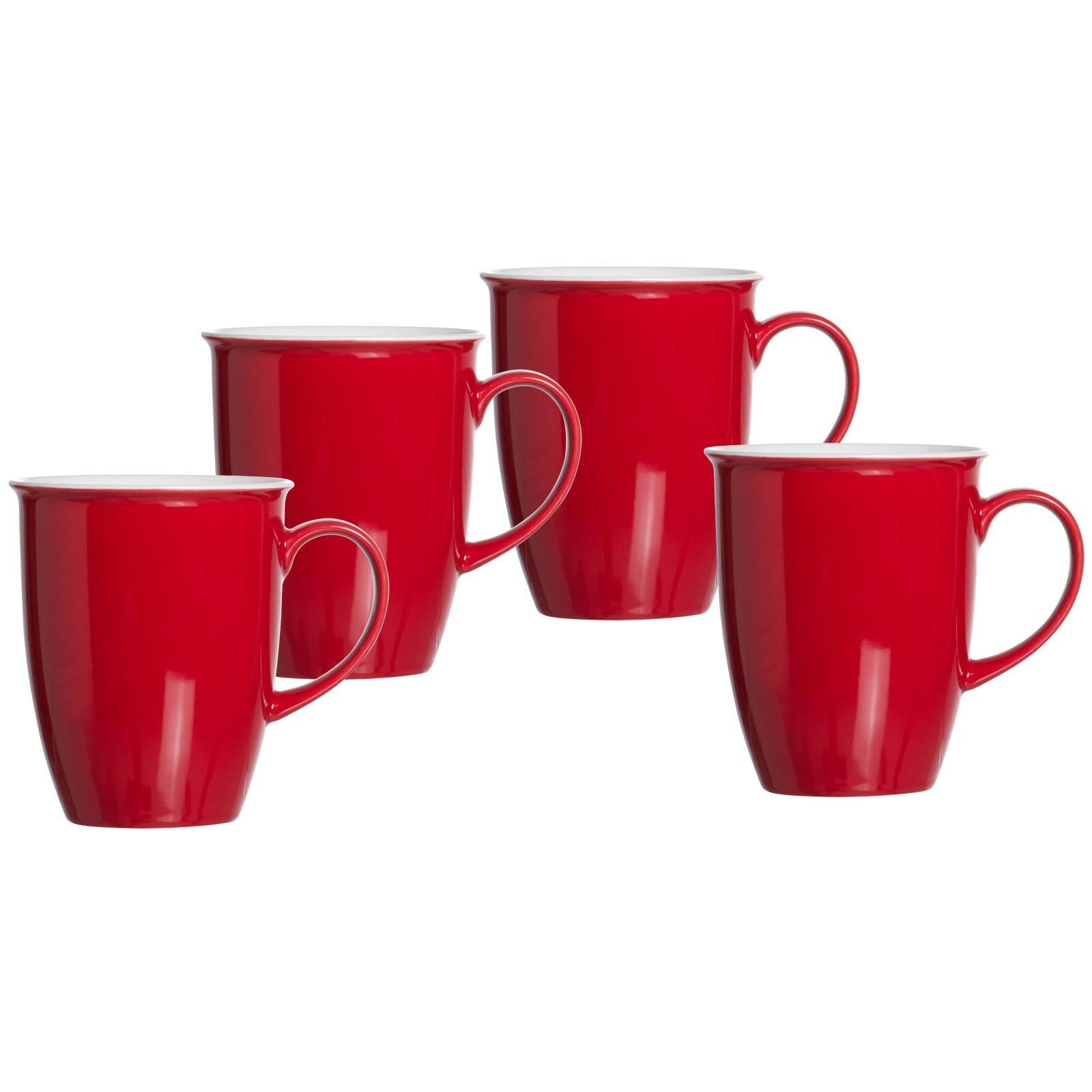 KAFFEEBECHER Doppio Rot 320 ml 4er Set - Rot, Keramik (0.32L) - Ritzenhoff Breker