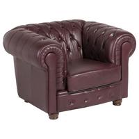 POLSTERSESSEL Kalea Wischleder rot - Rot, Leder (98/76/110cm) - 58aufmkessel