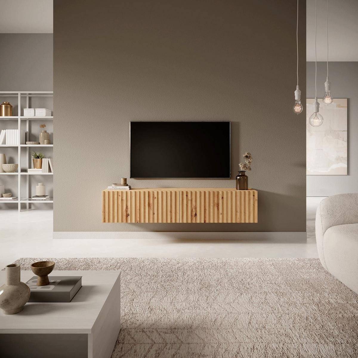 TV-HÄNGEBOARD Telire Eiche 138,6 cm - Eiche Artisan, Holzwerkstoff (138.6/30/31.6cm) - Selsey