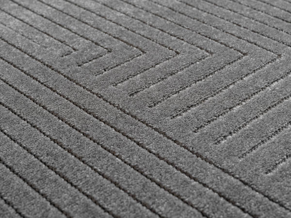 TEPPICH Outdoor ENGADIN in Silber, im Skandi-Stil mit 3D-Design, aus Polypropylen, 240 x 340 cm - Silberfarben, Textil (340/240cm) - KADIMA DESIGN