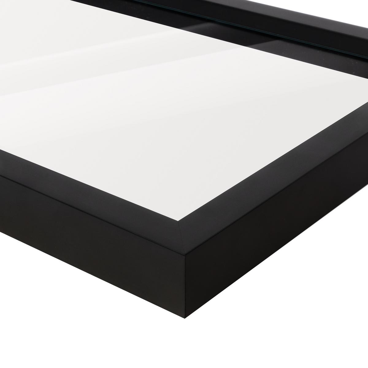 DOPPELGLAS-BILDERRAHMEN Leerrahmen Schwarz 70/50 cm - Schwarz, Holz (70/50cm) - Bilderwelten