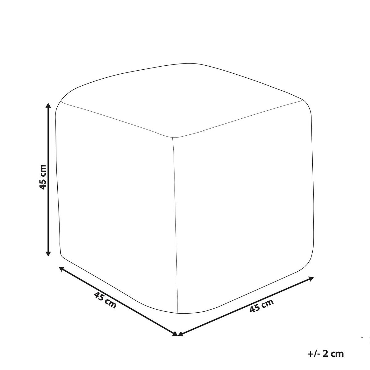 POUF Baumwolle Cremeweiß Tarodi - Weiß, Textil (45/45/45cm) - Beliani