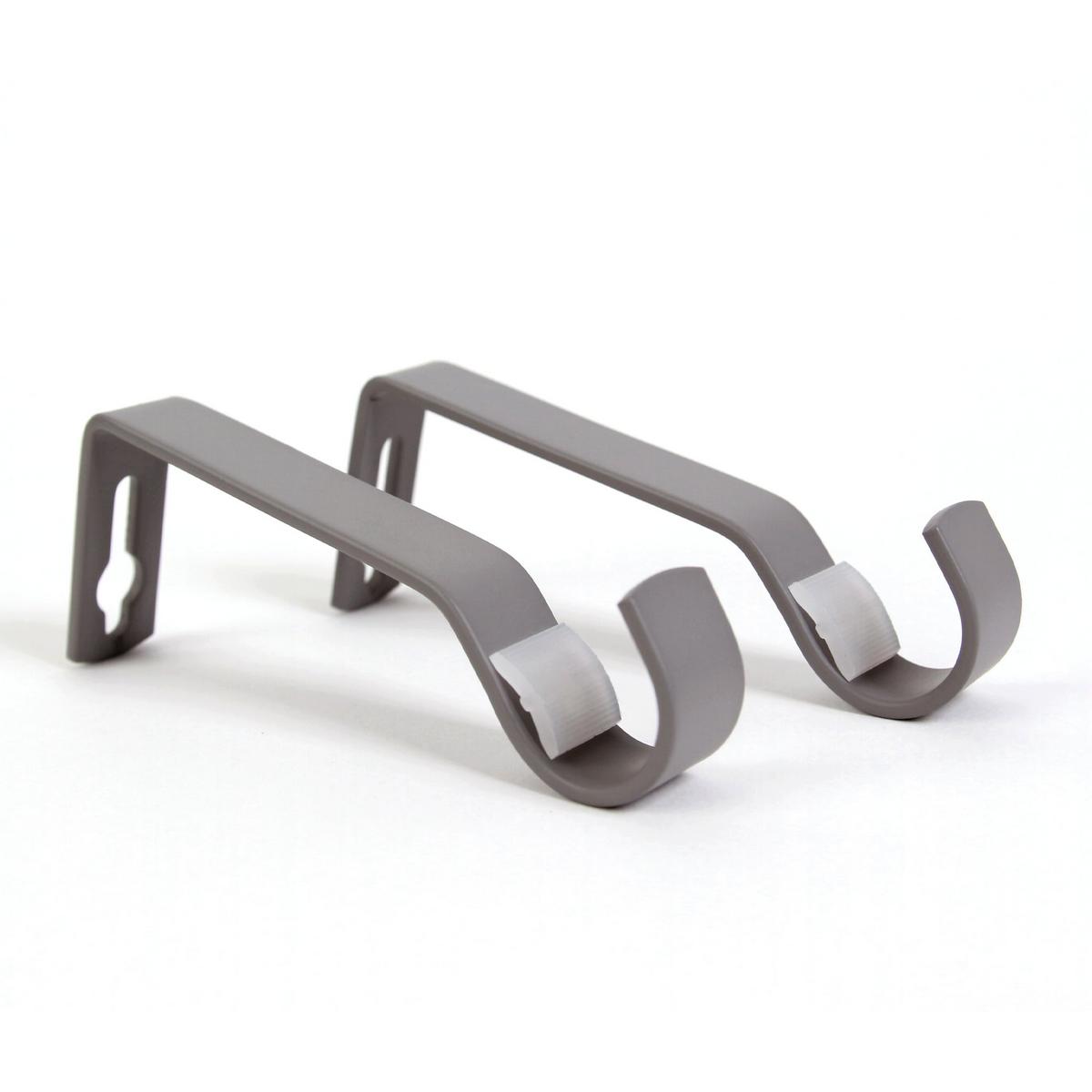 GARDINENSTANGE 1-lauf Wandmontage Kegel 400cm - Grau, Metall (400cm) - Deco-Raum