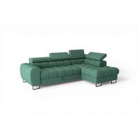 ECKSOFA Bastien Mit Schlaffunktion - Grün, Holzwerkstoff/Textil (260/170cm) - Fun Möbel