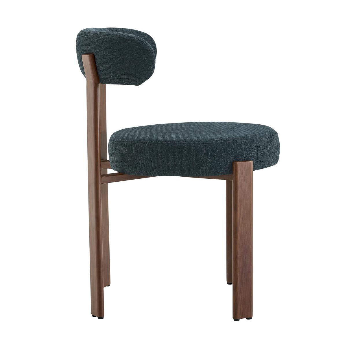 ESSZIMMERSTUHL 4ER-SET aus Stoff in Schwarz, mit ergonomischer Bügellehne - Schwarz, Textil (51.5/79/57cm) - Urban Meuble