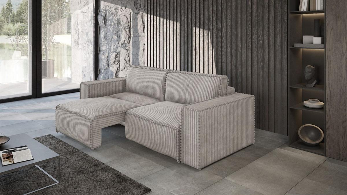 SCHLAFSOFA Vajana - Schwarz, Holzwerkstoff/Textil (240/86/102cm) - Fun Möbel
