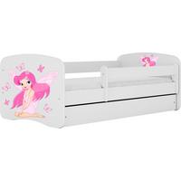 KINDERBETT Emily mit Schublade und Matratze, Weiß 80x160 cm - Rosa, Holzwerkstoff (160/80cm) - WFL GROUP