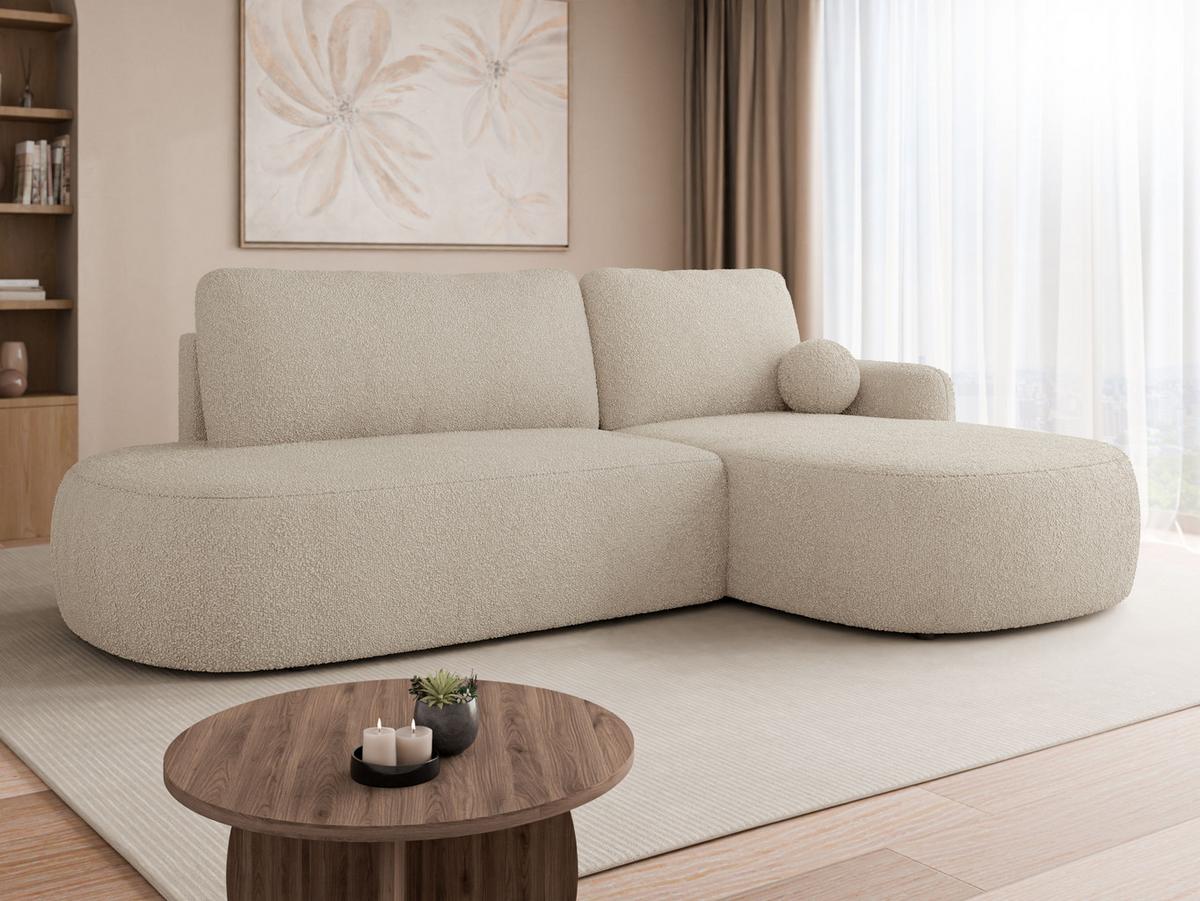 ECKSOFA Loridu O Premium, Seite: Rechts - Schwarz/Naturfarben, Holz/Kunststoff (174/274cm) - MIRJAN24