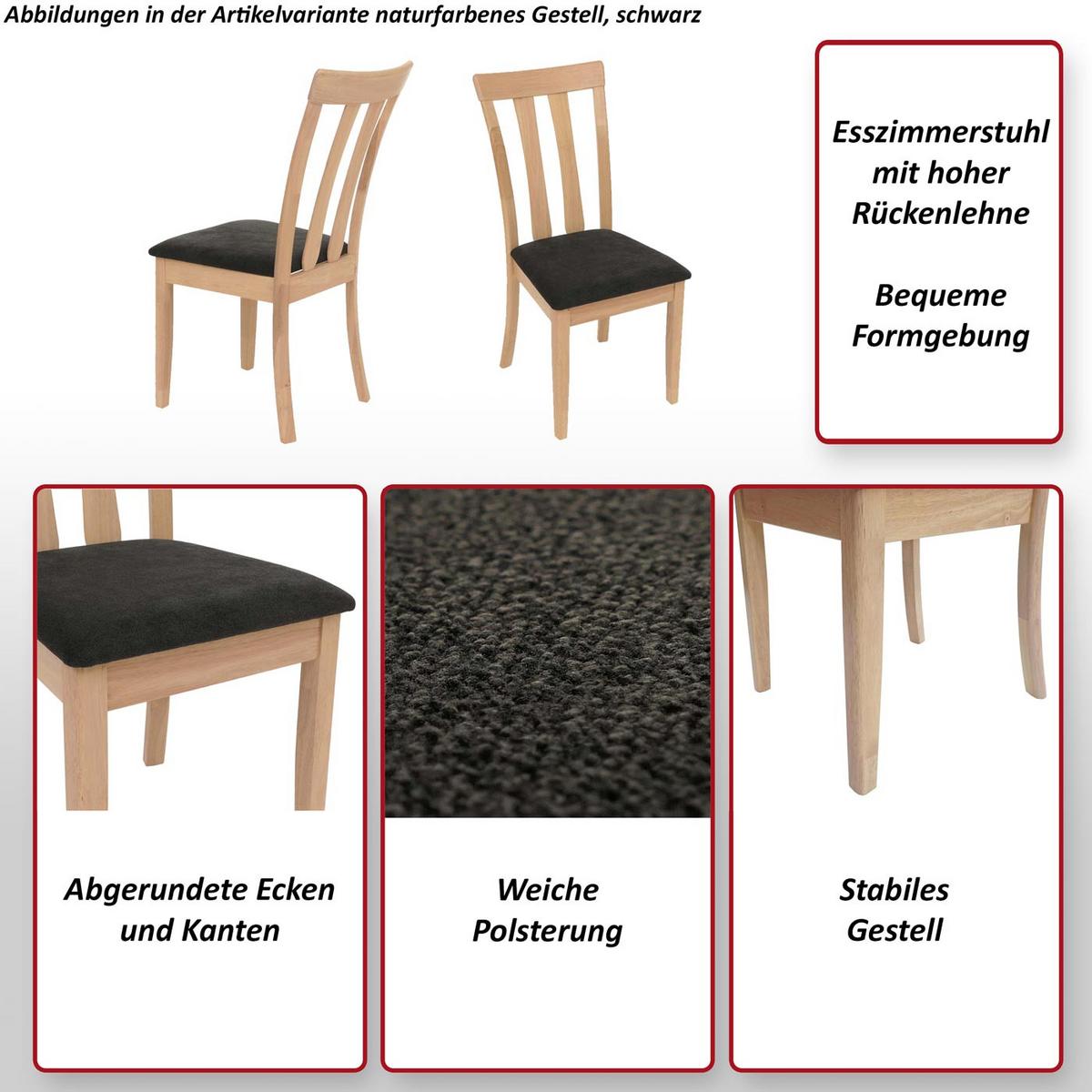 ESSZIMMERSTUHL Orange, Dunkelbraun 2er-Set - Dunkelbraun/Orange, Holz (42/96/58cm) - MCW