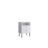 NACHTTISCH Weiß 50/69,5/33,9 - Weiß, Holzwerkstoff (50/70/34cm) - RAUMHIRSCH FURNITURE