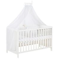 BABYBETT mit Matratze 60 x 120 cm - Weiß, Holzwerkstoff (60/120cm) - Roba