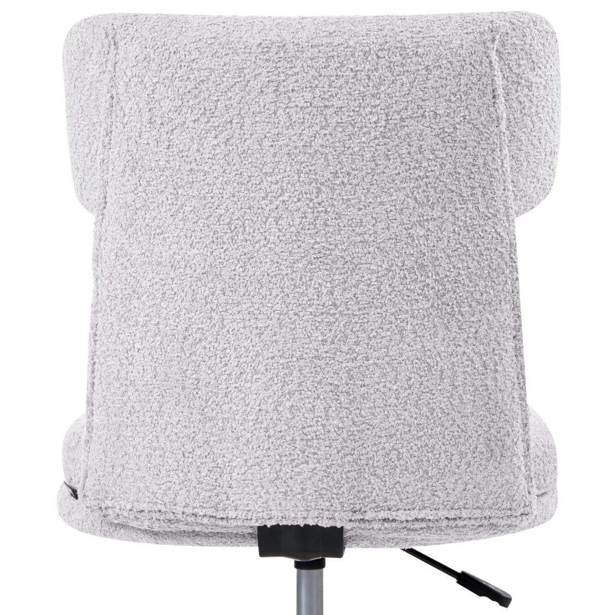 SCHREIBTISCHSTUHL Bouclé Hellgrau Granby - Hellgrau, Textil (58/77/58cm) - Beliani