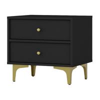 NACHTTISCH TORINO 51,8/48,5/40,8 cm Graphitfarben - Graphitfarben, Holzwerkstoff (51.8/48.5/40.8cm) - MASSENO