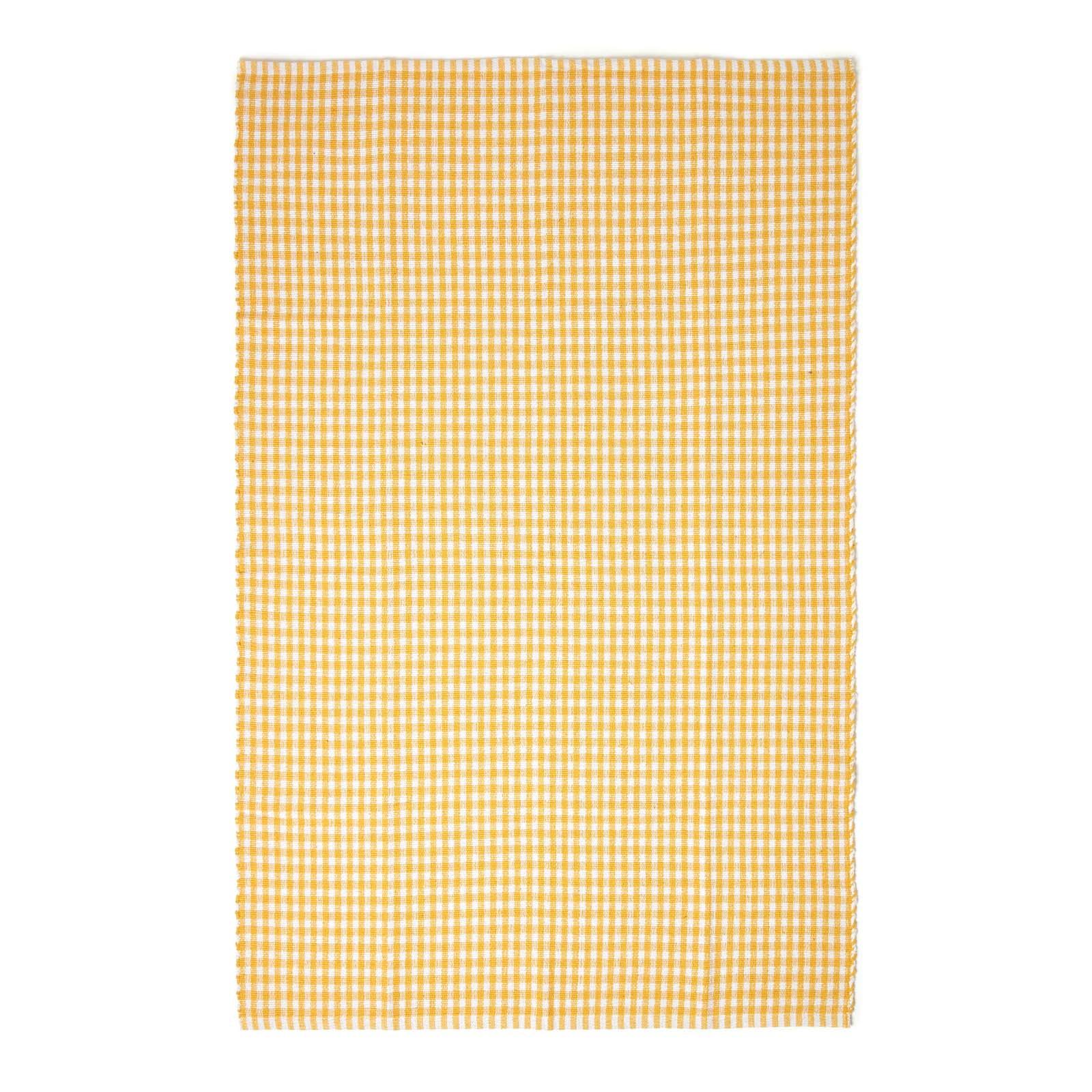 BAUMWOLLTEPPICH Vichy-Karo 110/170 cm - Gelb, Textil (110/170cm) - Homescapes