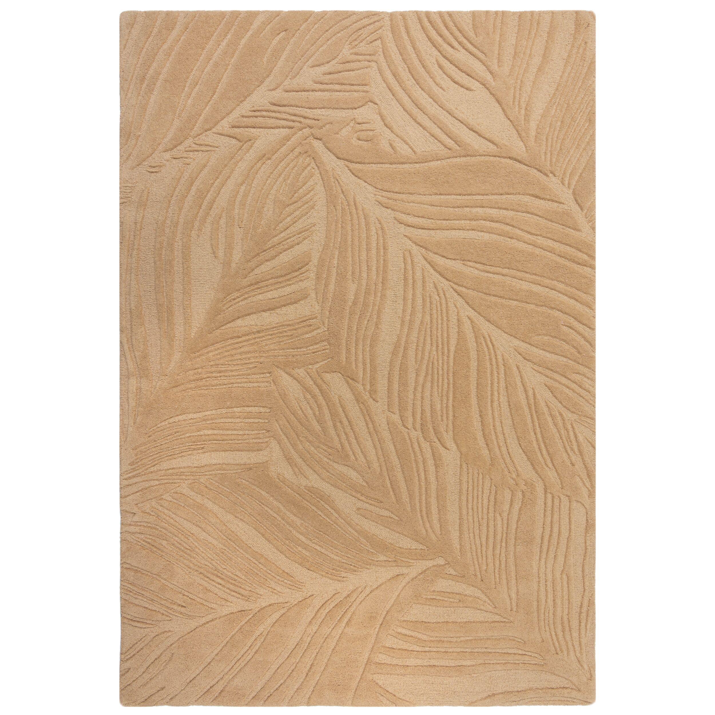 WOLLTEPPICH LEVEN, floral, Braun, 120 x 170 cm - Braun, Textil (120/170cm) - KADIMA DESIGN