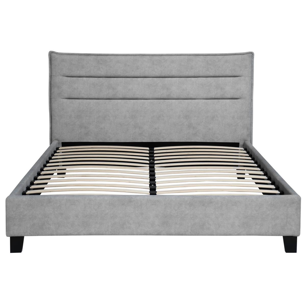 POLSTERBETT Mane, ohne Bettkasten, 160x200 cm, Velours-Stoff, Grau - Grau, Textil (160/200cm) - Beautysofa