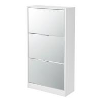 SCHUHKIPPER Kragerø - Weiß, Holzwerkstoff (60/115/24cm) - [en.casa]