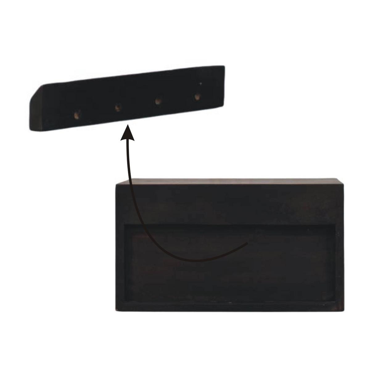 NACHTTISCH Rich-Velvet-Mocha-Finish, 1 Schublade, 1 offenes Fach, Dunkelbraun - Dunkelbraun, Holz (32/25/45cm) - Artisan Furniture