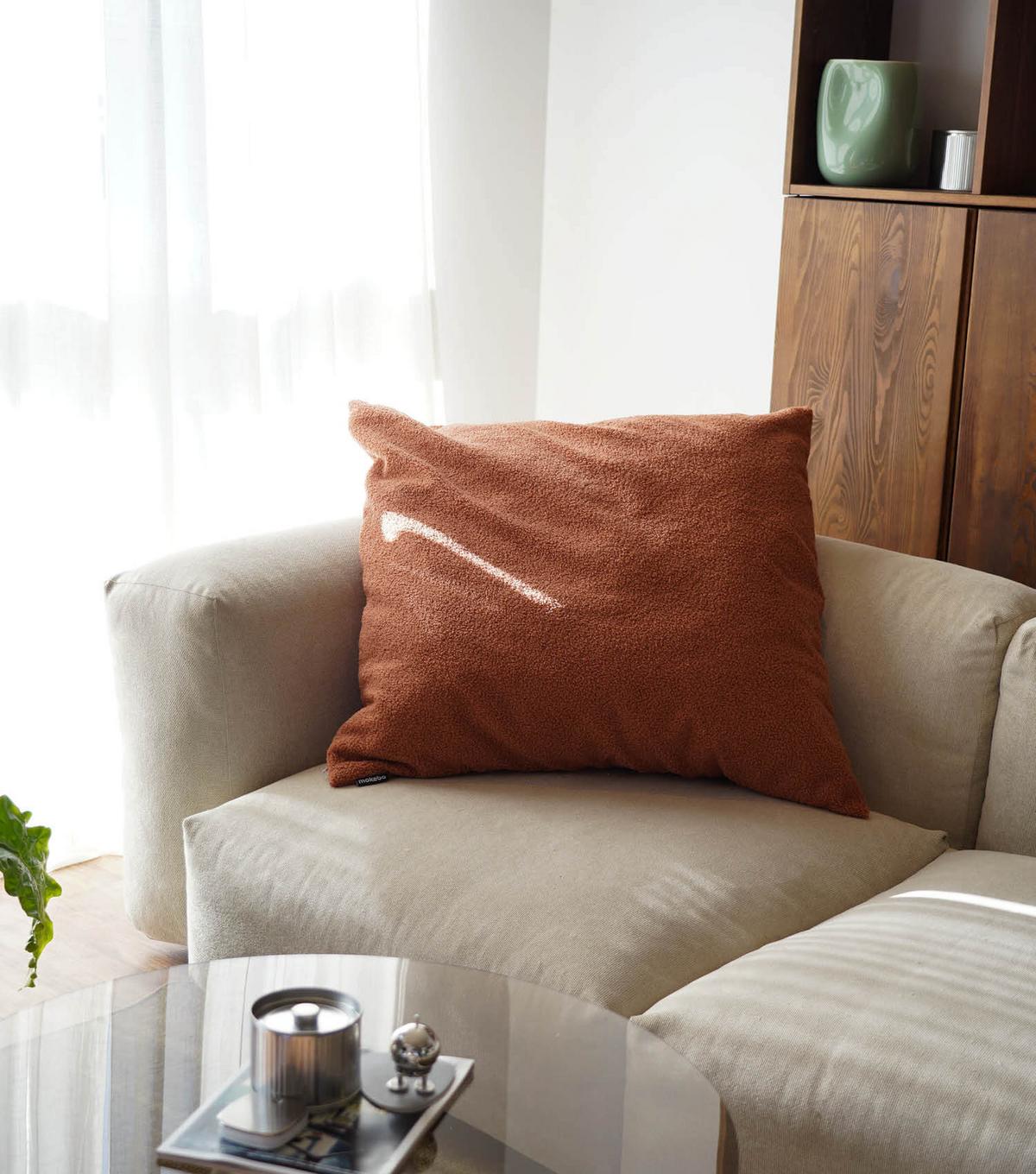 SOFAKISSEN Hug - Orange, Textil (90/10cm) - Mokebo