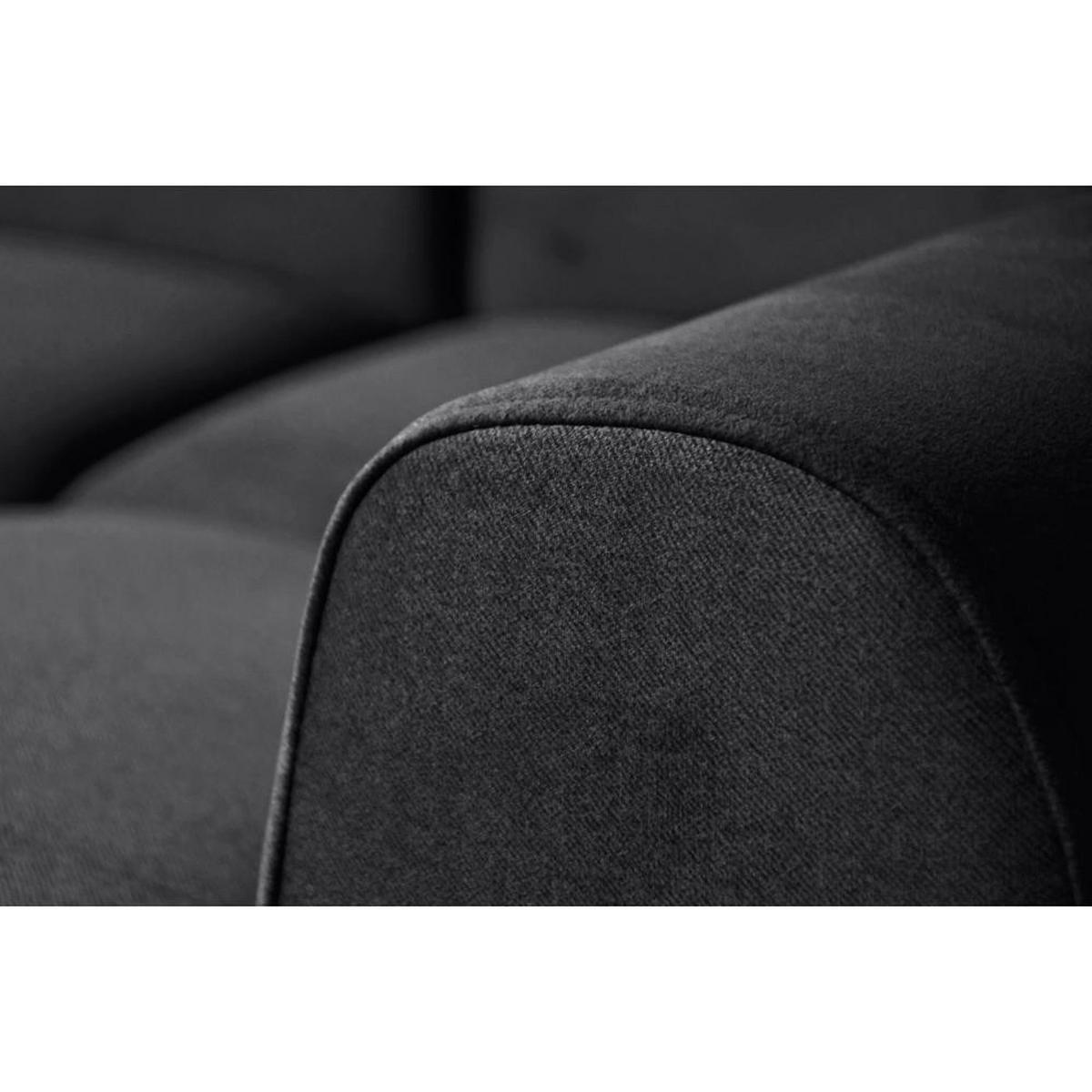 WOHNLANDSCHAFT Gomez U mit Schlaffunktion schwarz links - Schwarz, Textil (330/102/195cm) - Beautysofa