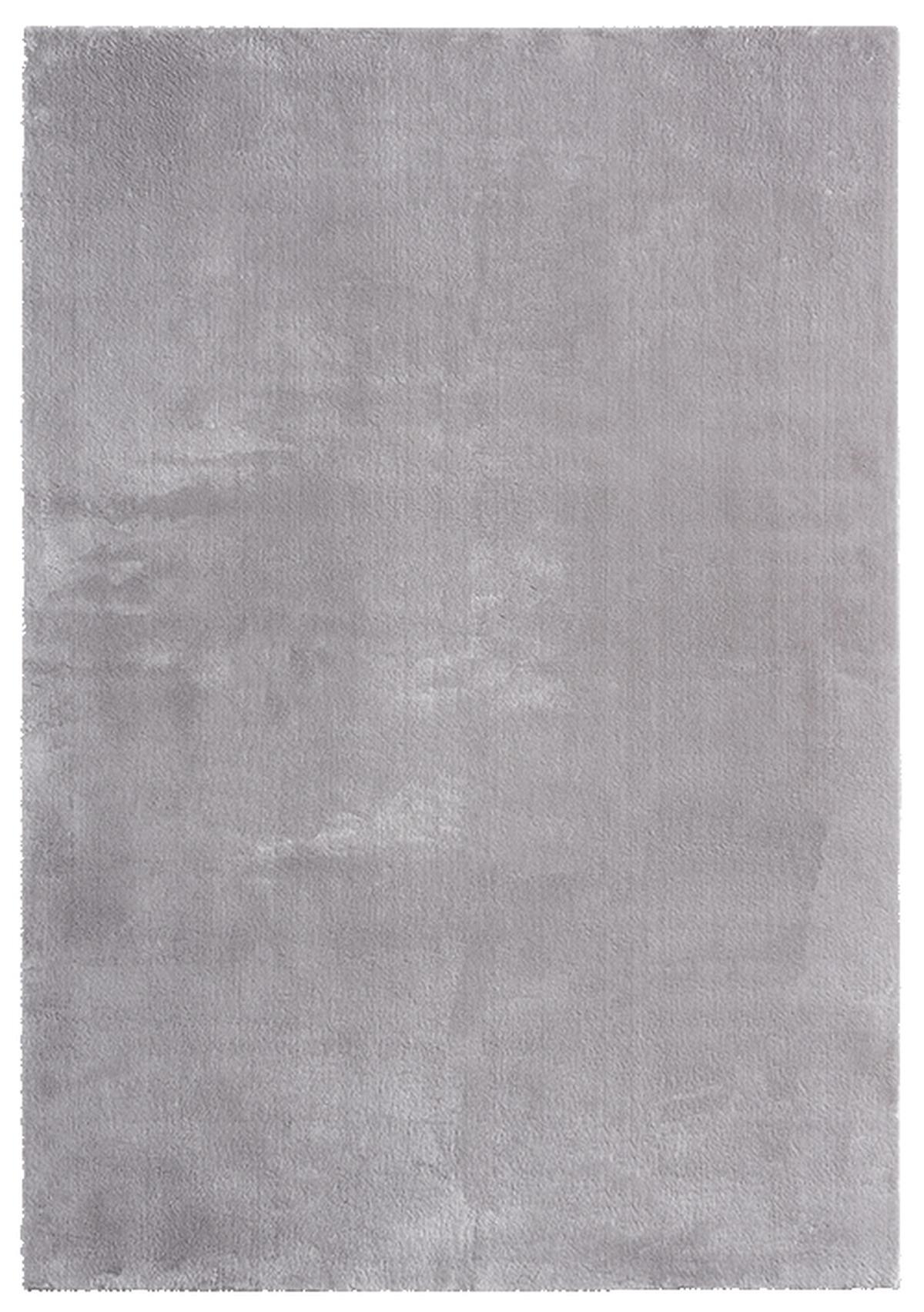 HOCHFLORTEPPICH Antirutsch Uni ALDAN Polyester Grau 200 x 280 cm - Grau, Textil (200/280cm) - KADIMA DESIGN