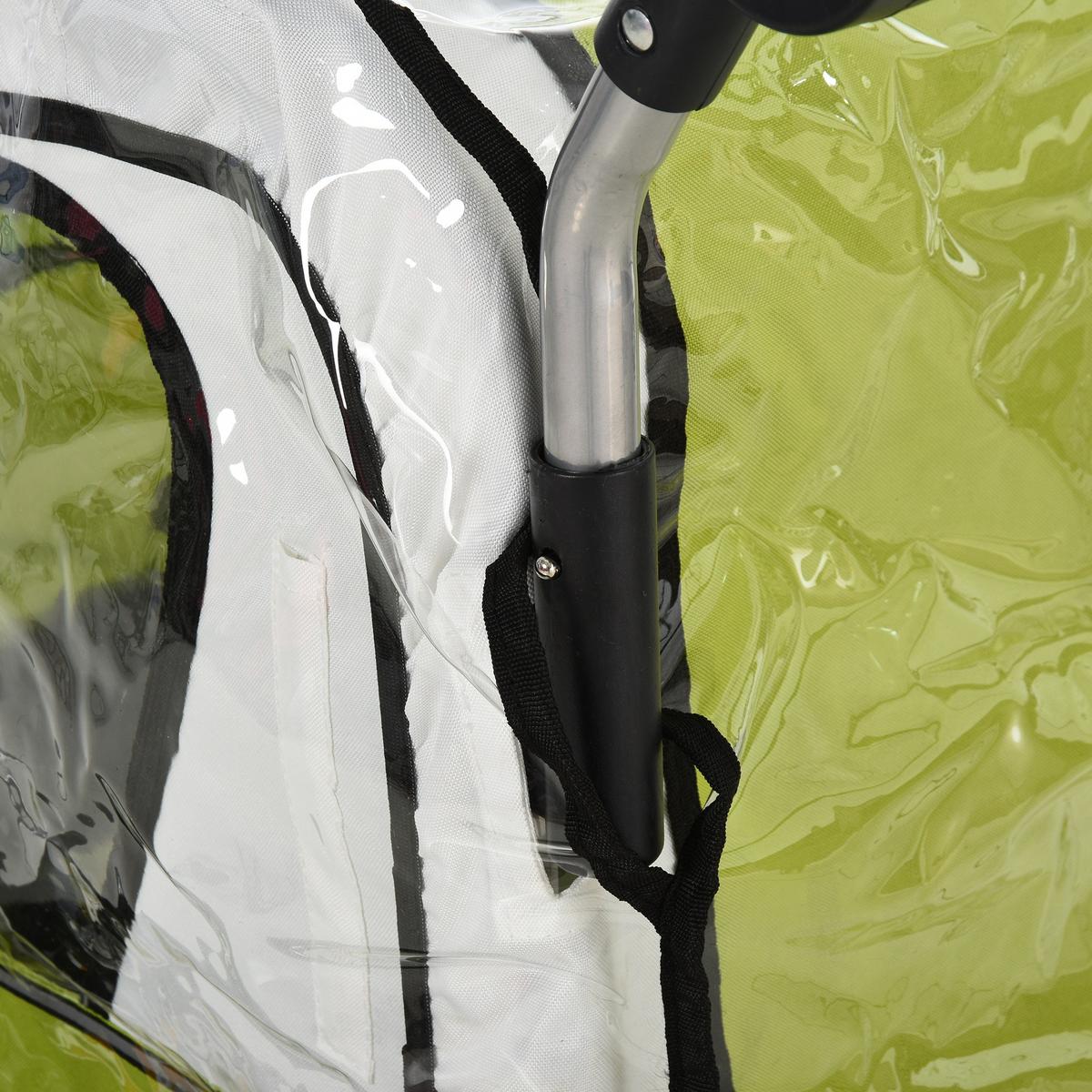 REGENSCHUTZ für Kinderanhänger Schutz Regenberzug Tranparent Kunststoff - Transparent, Kunststoff (61/61/76cm) - HOMCOM