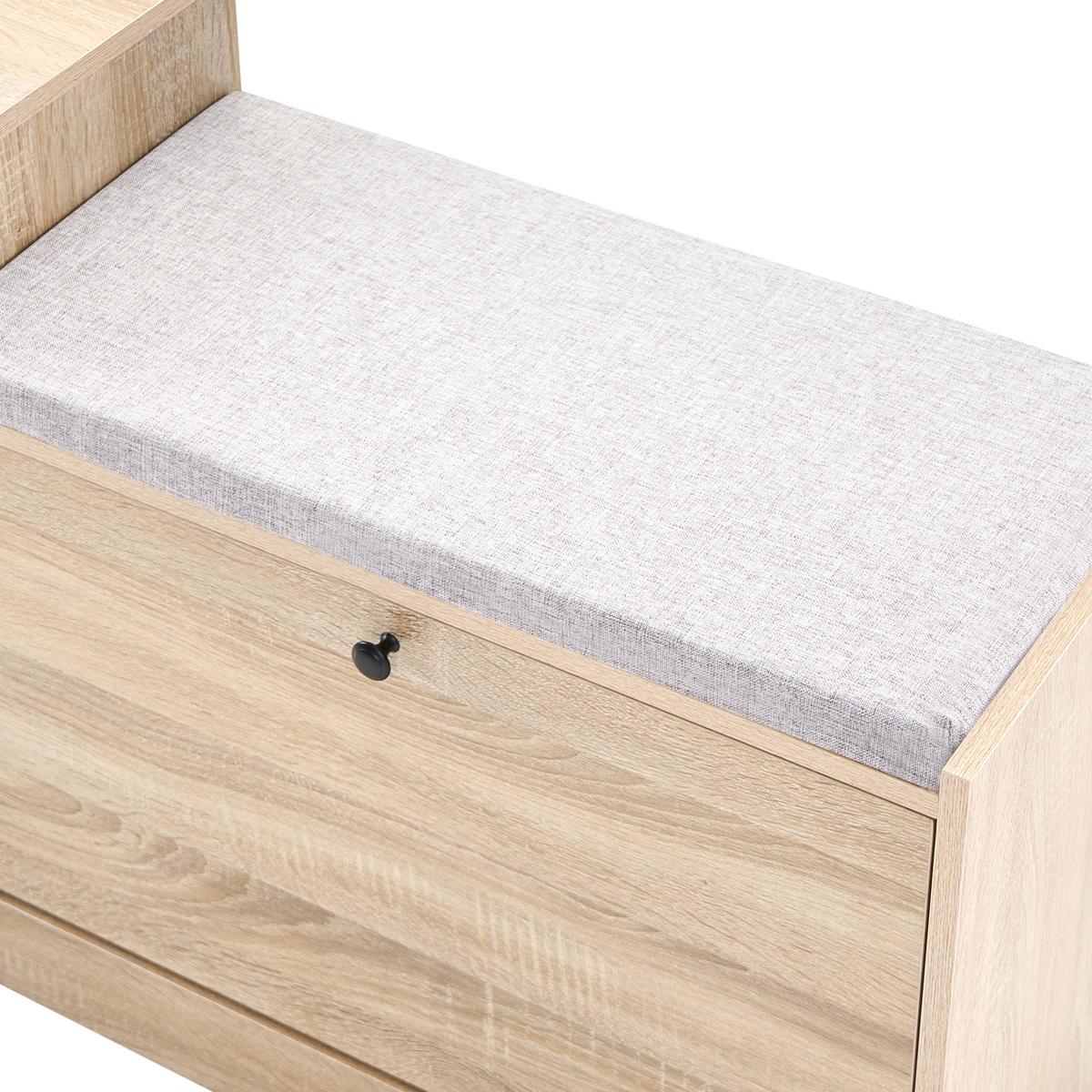 SCHUHSCHRANK Hellbraun Regina - Hellbraun/Braun, Holzwerkstoff (96/57/30cm) - Beliani