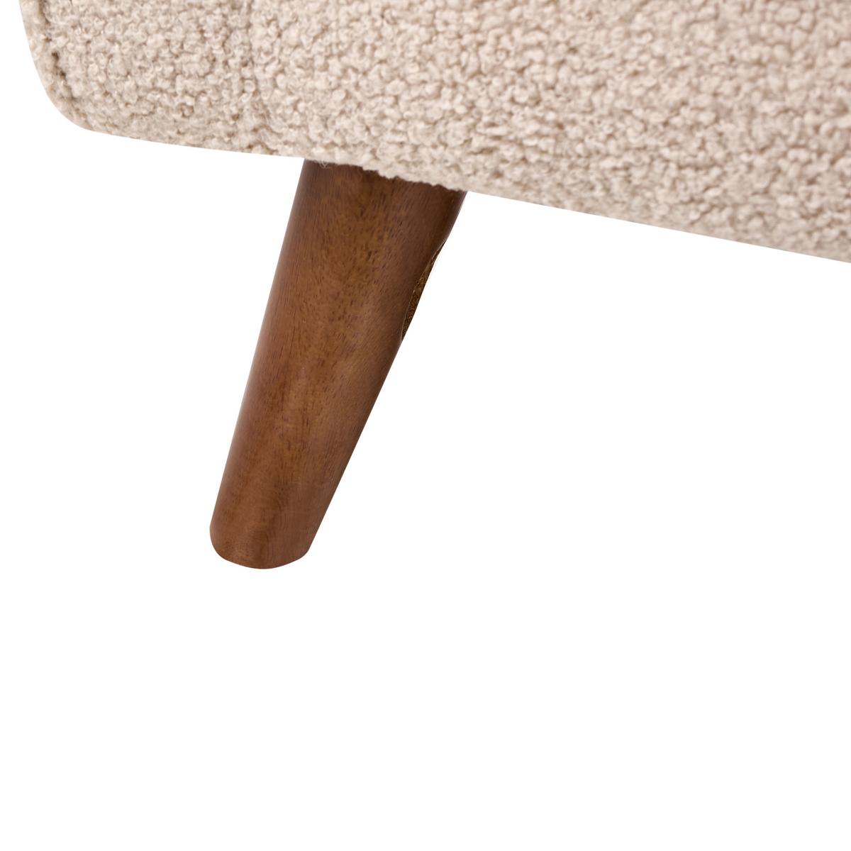 2-SITZER-SOFA Bouclé Beige Ettrum - Beige/Braun, Textil (149/87/84cm) - Beliani