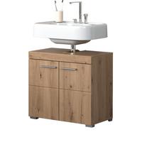 WASCHBECKENUNTERSCHRANK Asteiche 60 x 56 cm, Badschrank 2-türig - Eichefarben, Holzwerkstoff/Kunststoff (60/56/34cm) - Top.Furn