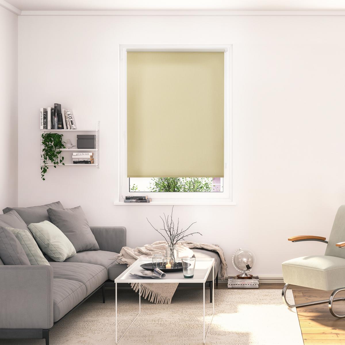 THERMO-ROLLO MADRID OHNE BOHREN, KLEMMTRÄGER, LICHTDURCHLÄSSIG - Beige, Kunststoff (90/190cm) - Lichtblick Original