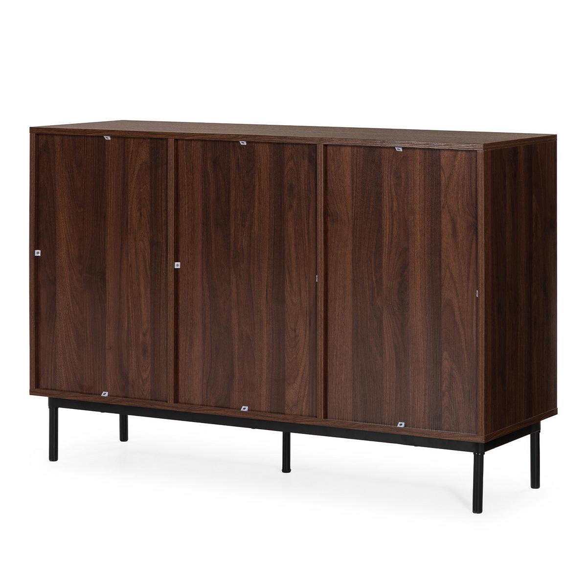 SIDEBOARD Florida 3 türen Walnuss-Optik - Walnussfarben, Holzwerkstoff (120/80/40cm) - VS Venta-stock