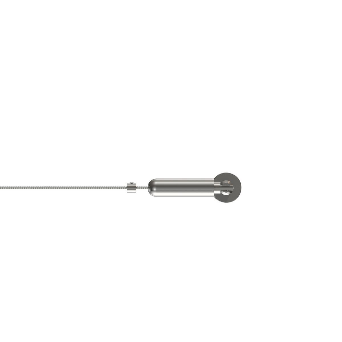 SEILSPANNGARNITUR / SEILSPANNER SET Davis 500 cm Seil, Vernickelt - Silberfarben, Metall (2.5/2.5/5cm) - INTERDECO