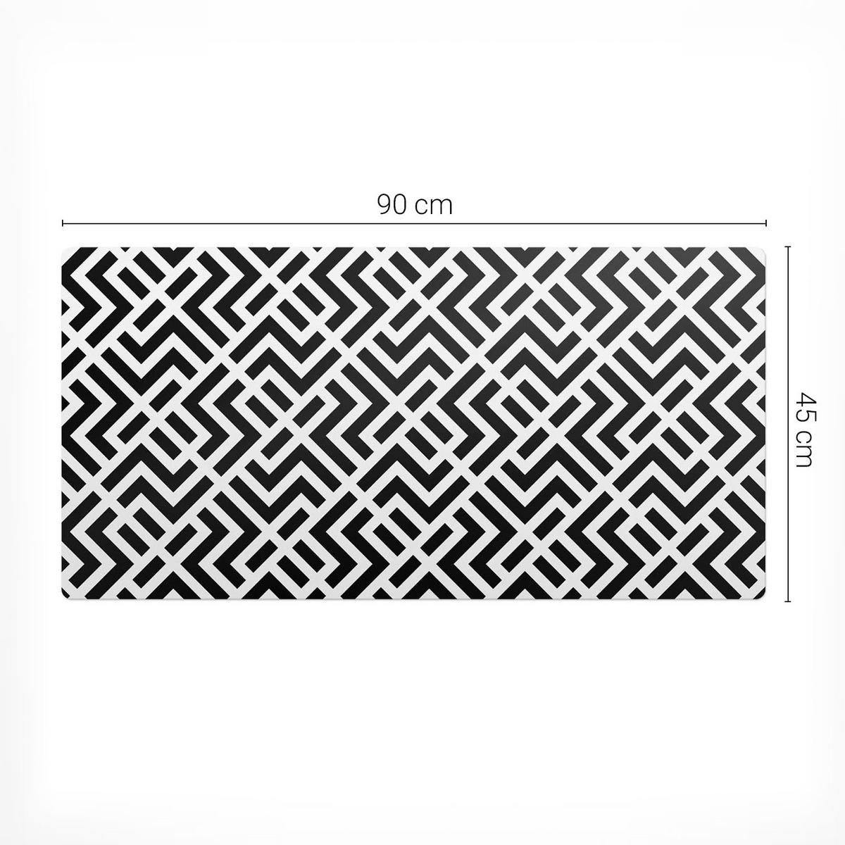 SCHREIBTISCHUNTERLAGE 90x45 cm Schwarz-Weiß - Schwarz, Kunststoff (90/45/1.6cm) - Wallfluent