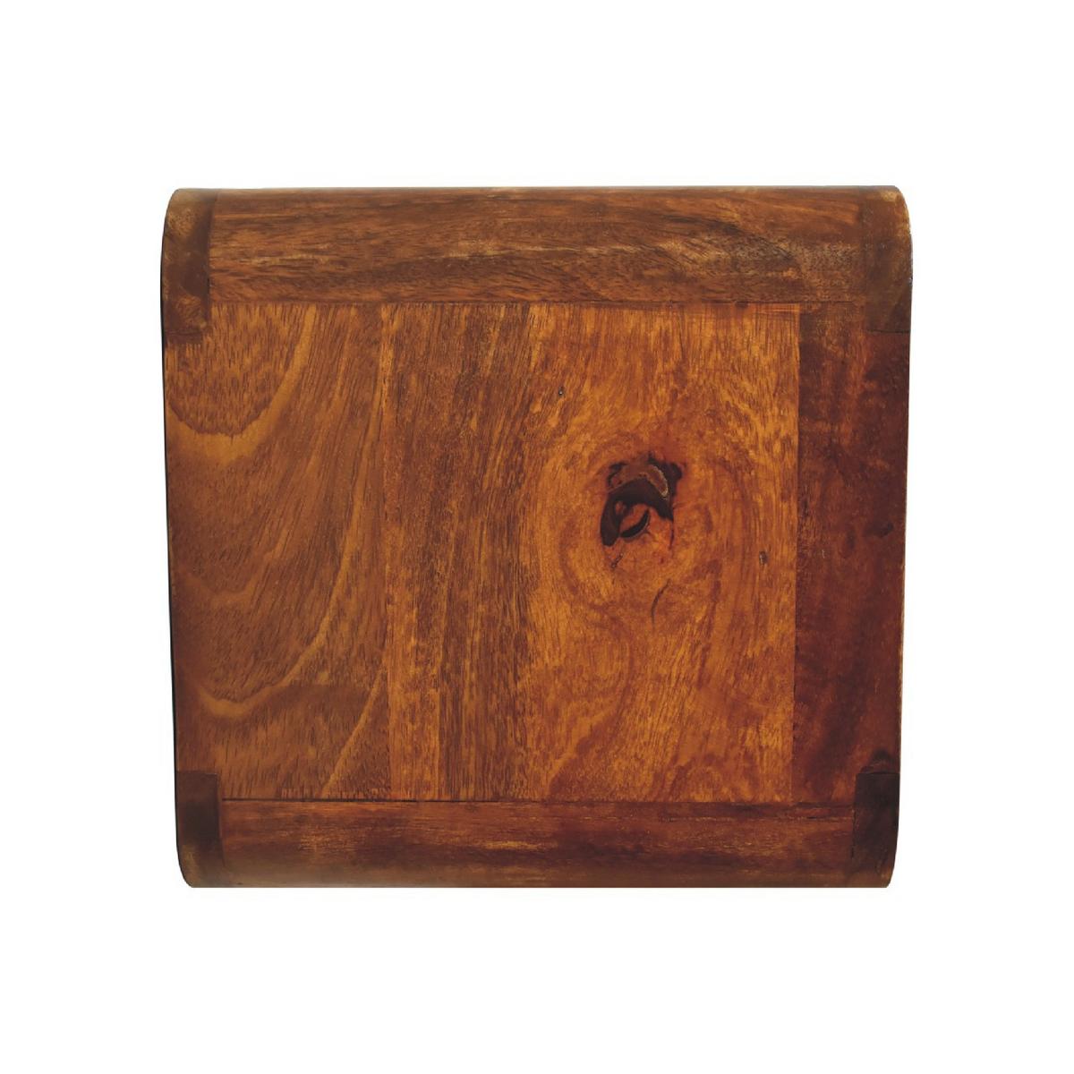 NACHTTISCH Mini Wandmontiert, 2 Schubladen, Braun - Messingfarben/Braun, Holz/Metall (30/25/25cm) - Artisan Furniture