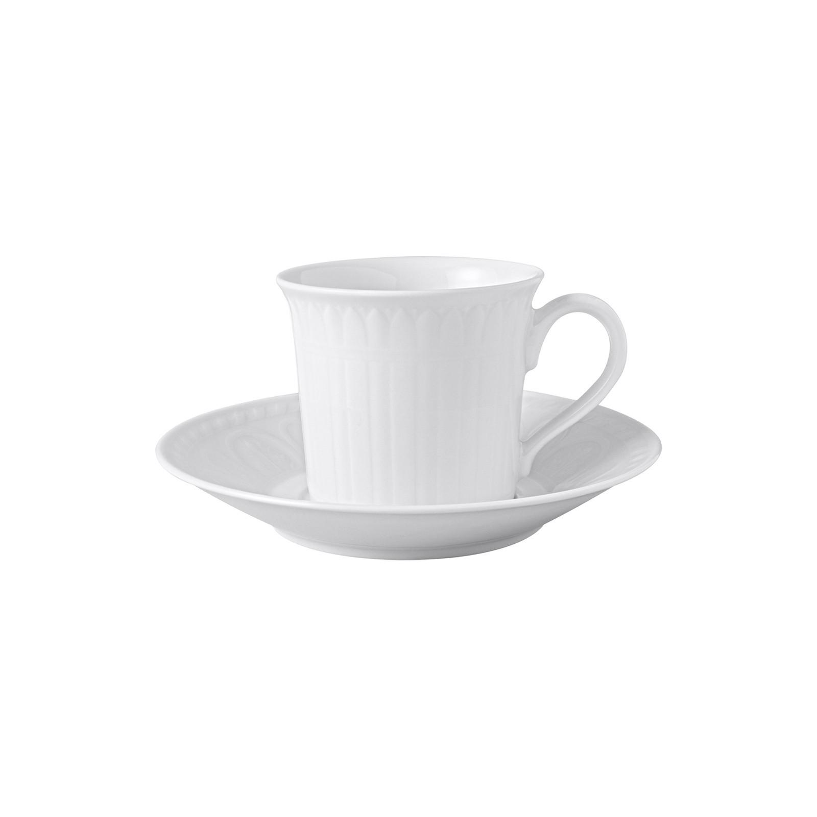 KAFFEETASSE MIT UNTERTASSE Cellini weiß 200 ml 2er Set - Weiß, Keramik (2/2/2cm) - Villeroy & Boch