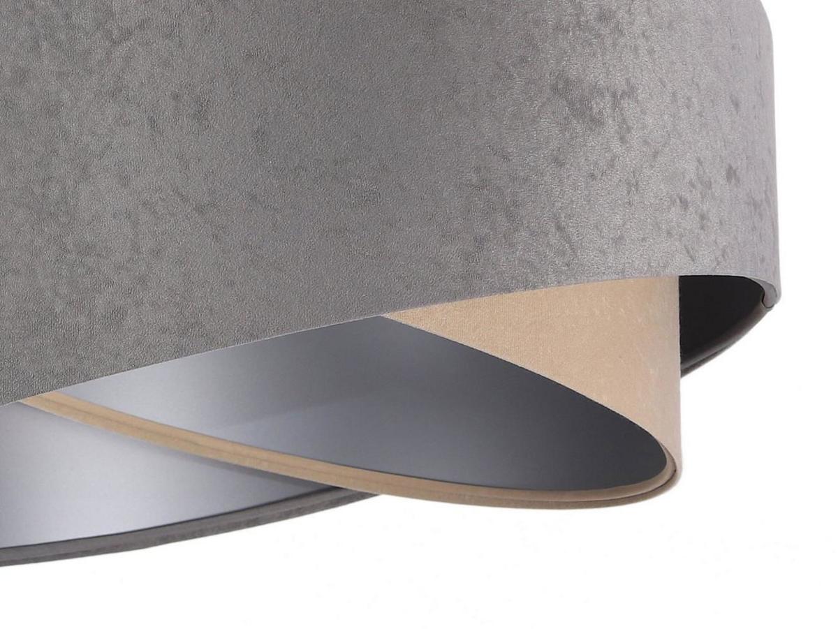 HÄNGELEUCHTE Grau 50/23 cm - Silberfarben, Kunststoff (50/1/23cm) - ONZENO