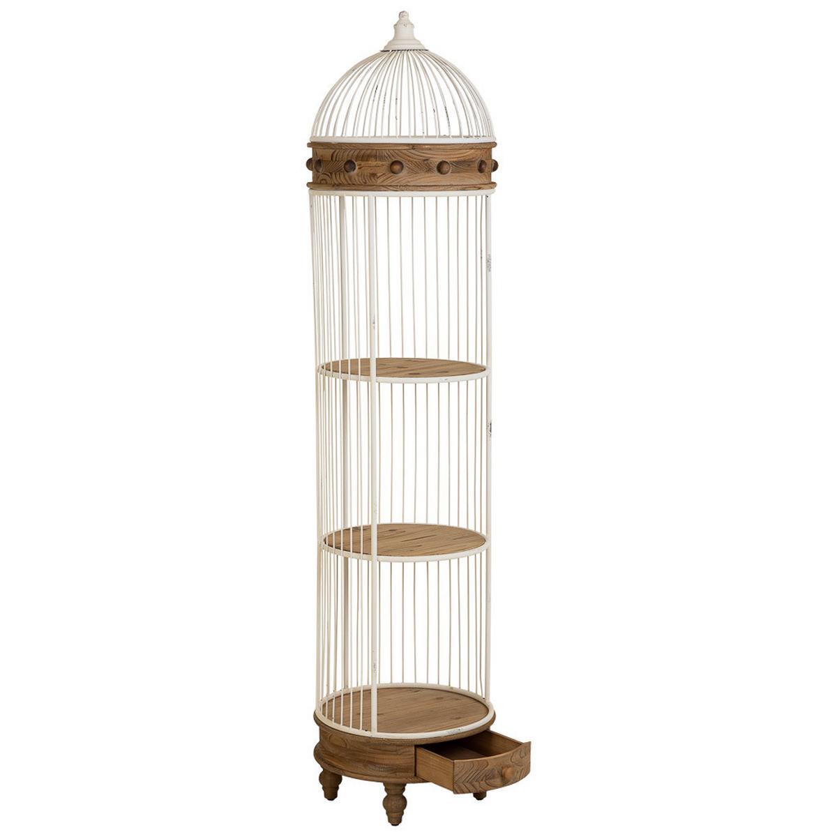 REGAL aus Holz und Metall 40x40x176 cm - Braun, Metall (40/176/40cm) - Wanderlust