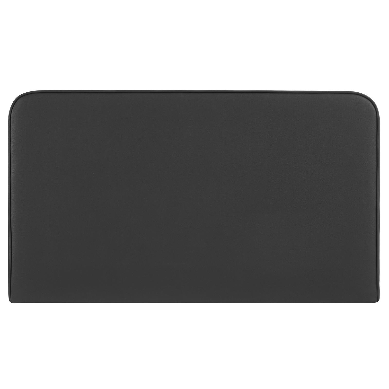 KOPFTEIL NAOFE 120x190 cm schwarz - Schwarz, Textil (120/68/6cm) - IDIMEX