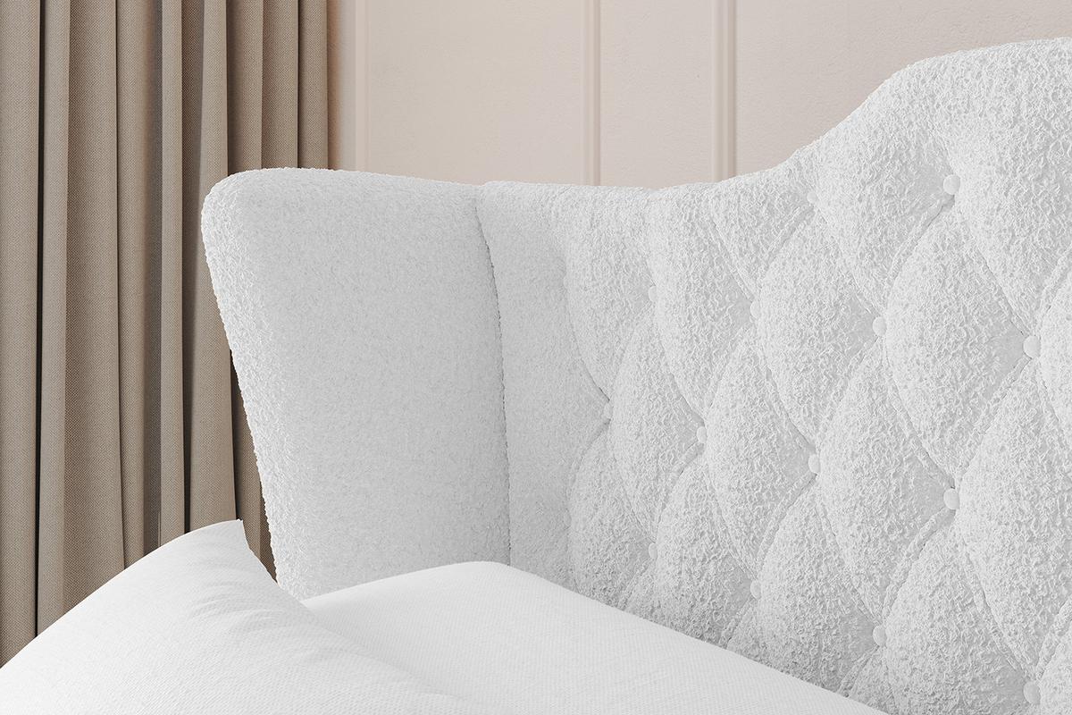 POLSTERBETT mit Bettkasten, Fußteil und Lattenrost, Boxbett mit Matratze H3/H4 - MODY-Z 120x200 Weiß - Weiß, Holzwerkstoff/Textil (120/200cm) - ALTDECOR